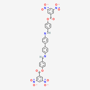 molecular formula C40H24N6O12 B11569032 biphenyl-4,4'-diylbis[nitrilo(E)methylylidenebenzene-4,1-diyl] bis(3,5-dinitrobenzoate) 