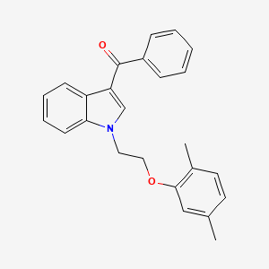 molecular formula C25H23NO2 B11569039 {1-[2-(2,5-dimethylphenoxy)ethyl]-1H-indol-3-yl}(phenyl)methanone 