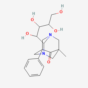 5-Methyl-7-phenyl-2-(1,2,3,4-tetrahydroxybutyl)-1,3-diazatricyclo[3.3.1.1~3,7~]decan-6-one