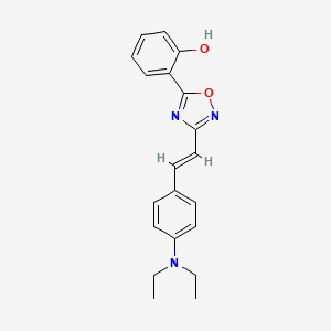 2-(3-{(E)-2-[4-(diethylamino)phenyl]ethenyl}-1,2,4-oxadiazol-5-yl)phenol