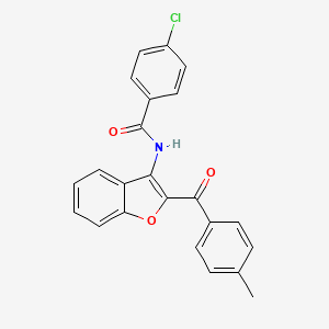 4-chloro-N-[2-(4-methylbenzoyl)-1-benzofuran-3-yl]benzamide