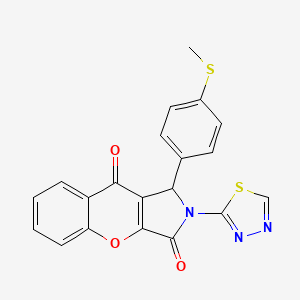 1-[4-(Methylsulfanyl)phenyl]-2-(1,3,4-thiadiazol-2-yl)-1,2-dihydrochromeno[2,3-c]pyrrole-3,9-dione