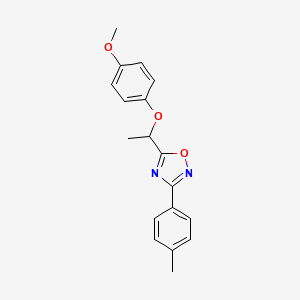 5-[1-(4-Methoxyphenoxy)ethyl]-3-(4-methylphenyl)-1,2,4-oxadiazole