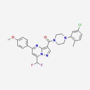 [4-(5-Chloro-2-methylphenyl)piperazin-1-yl][7-(difluoromethyl)-5-(4-methoxyphenyl)pyrazolo[1,5-a]pyrimidin-3-yl]methanone