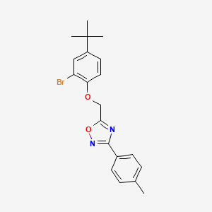 5-[(2-Bromo-4-tert-butylphenoxy)methyl]-3-(4-methylphenyl)-1,2,4-oxadiazole