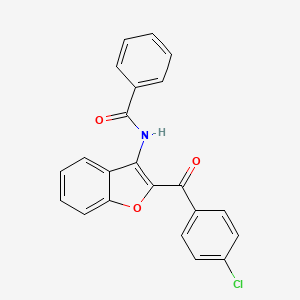 N-[2-(4-chlorobenzoyl)-1-benzofuran-3-yl]benzamide