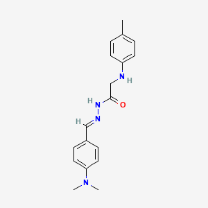 molecular formula C18H22N4O B11569201 N'-[(E)-[4-(Dimethylamino)phenyl]methylidene]-2-[(4-methylphenyl)amino]acetohydrazide 