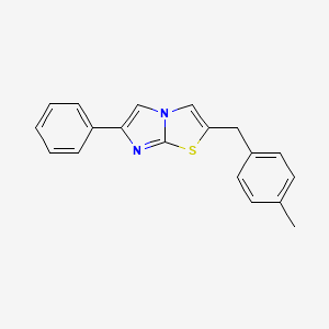 molecular formula C19H16N2S B11569237 2-(4-Methylbenzyl)-6-phenylimidazo[2,1-b][1,3]thiazole 