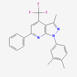 1-(3,4-dimethylphenyl)-3-methyl-6-phenyl-4-(trifluoromethyl)-1H-pyrazolo[3,4-b]pyridine