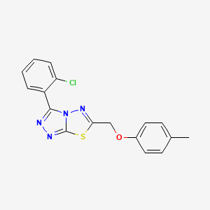 molecular formula C17H13ClN4OS B11569260 3-(2-Chlorophenyl)-6-[(4-methylphenoxy)methyl]-[1,2,4]triazolo[3,4-b][1,3,4]thiadiazole 