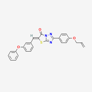 molecular formula C26H19N3O3S B11569264 (5Z)-5-(3-phenoxybenzylidene)-2-[4-(prop-2-en-1-yloxy)phenyl][1,3]thiazolo[3,2-b][1,2,4]triazol-6(5H)-one 