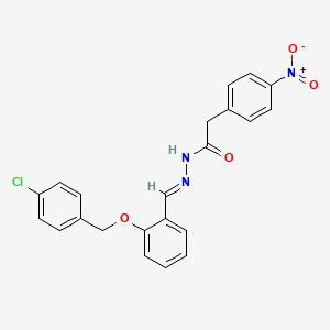 N'-[(E)-{2-[(4-chlorobenzyl)oxy]phenyl}methylidene]-2-(4-nitrophenyl)acetohydrazide