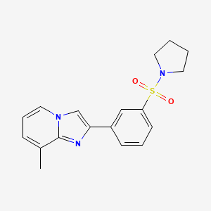 8-Methyl-2-[3-(pyrrolidin-1-ylsulfonyl)phenyl]imidazo[1,2-a]pyridine