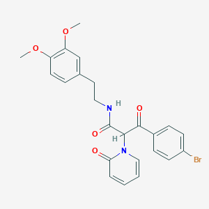 3-(4-bromophenyl)-N-[2-(3,4-dimethoxyphenyl)ethyl]-3-oxo-2-(2-oxopyridin-1(2H)-yl)propanamide