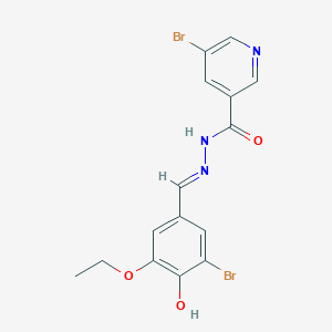 molecular formula C15H13Br2N3O3 B11569318 5-bromo-N'-[(E)-(3-bromo-5-ethoxy-4-hydroxyphenyl)methylidene]pyridine-3-carbohydrazide 