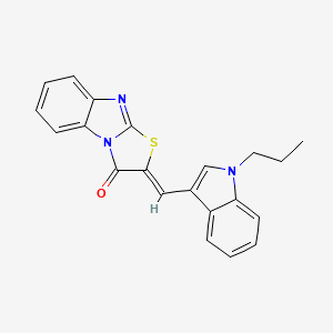 (2Z)-2-[(1-propyl-1H-indol-3-yl)methylidene][1,3]thiazolo[3,2-a]benzimidazol-3(2H)-one