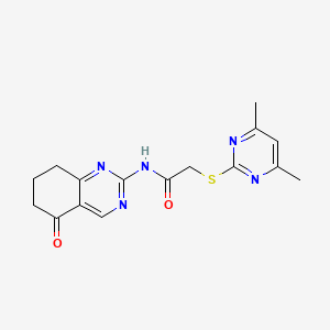 2-[(4,6-dimethylpyrimidin-2-yl)sulfanyl]-N-(5-oxo-5,6,7,8-tetrahydroquinazolin-2-yl)acetamide