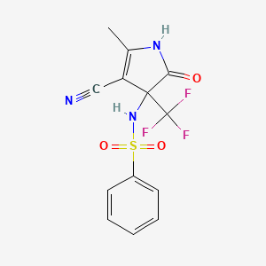 Benzenesulfonamide, N-(4-cyano-5-methyl-2-oxo-3-trifluoromethyl-2,3-dihydro-1H-pyrrol-3-yl)-