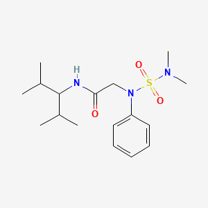 molecular formula C17H29N3O3S B11569370 N-(2,4-Dimethylpentan-3-YL)-2-[(dimethylsulfamoyl)(phenyl)amino]acetamide 