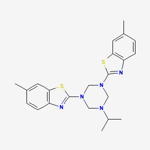 2,2'-[5-(Propan-2-yl)-1,3,5-triazinane-1,3-diyl]bis(6-methyl-1,3-benzothiazole)