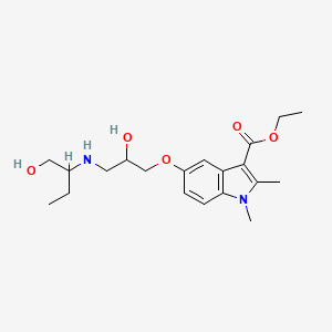 molecular formula C20H30N2O5 B11569397 ethyl 5-(2-hydroxy-3-{[1-(hydroxymethyl)propyl]amino}propoxy)-1,2-dimethyl-1H-indole-3-carboxylate 