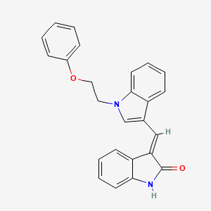 (3E)-3-{[1-(2-phenoxyethyl)-1H-indol-3-yl]methylidene}-1,3-dihydro-2H-indol-2-one