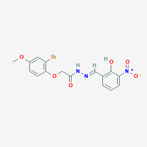 2-(2-bromo-4-methoxyphenoxy)-N'-[(E)-(2-hydroxy-3-nitrophenyl)methylidene]acetohydrazide