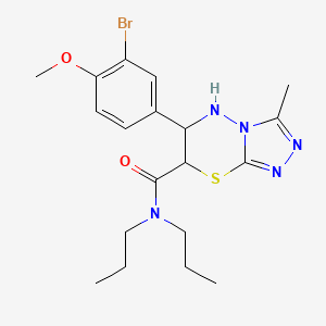 6-(3-bromo-4-methoxyphenyl)-3-methyl-N,N-dipropyl-6,7-dihydro-5H-[1,2,4]triazolo[3,4-b][1,3,4]thiadiazine-7-carboxamide