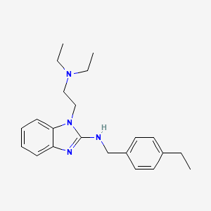 molecular formula C22H30N4 B11569450 1-[2-(diethylamino)ethyl]-N-(4-ethylbenzyl)-1H-benzimidazol-2-amine 