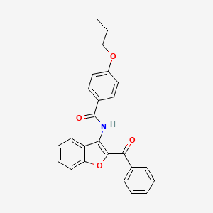 molecular formula C25H21NO4 B11569453 N-(2-benzoyl-1-benzofuran-3-yl)-4-propoxybenzamide 