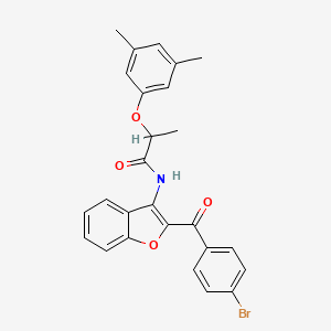 molecular formula C26H22BrNO4 B11569463 N-[2-(4-bromobenzoyl)-1-benzofuran-3-yl]-2-(3,5-dimethylphenoxy)propanamide 