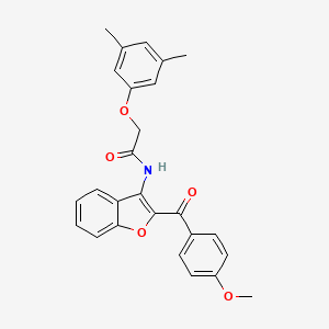 molecular formula C26H23NO5 B11569466 2-(3,5-dimethylphenoxy)-N-[2-(4-methoxybenzoyl)-1-benzofuran-3-yl]acetamide 