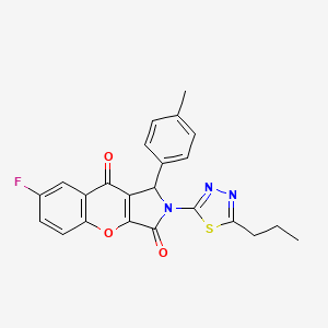 7-Fluoro-1-(4-methylphenyl)-2-(5-propyl-1,3,4-thiadiazol-2-yl)-1,2-dihydrochromeno[2,3-c]pyrrole-3,9-dione