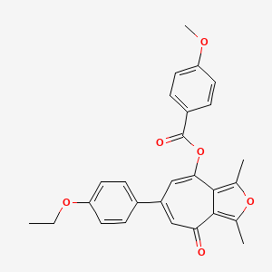 6-(4-ethoxyphenyl)-1,3-dimethyl-4-oxo-4H-cyclohepta[c]furan-8-yl 4-methoxybenzoate