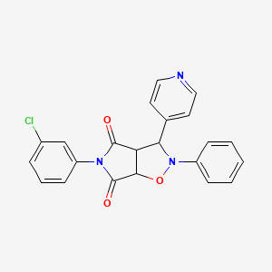 5-(3-chlorophenyl)-2-phenyl-3-(pyridin-4-yl)dihydro-2H-pyrrolo[3,4-d][1,2]oxazole-4,6(3H,5H)-dione