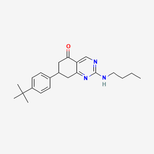 molecular formula C22H29N3O B11569501 2-(butylamino)-7-(4-tert-butylphenyl)-7,8-dihydroquinazolin-5(6H)-one 