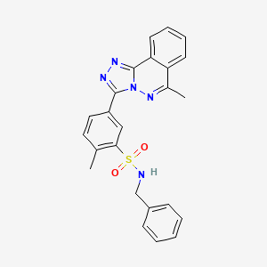 molecular formula C24H21N5O2S B11569504 N-benzyl-2-methyl-5-(6-methyl[1,2,4]triazolo[3,4-a]phthalazin-3-yl)benzenesulfonamide 