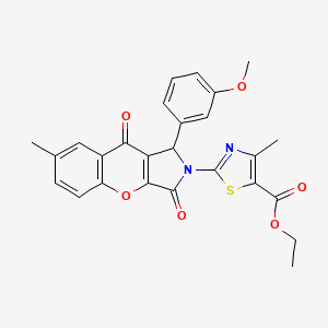 ethyl 2-[1-(3-methoxyphenyl)-7-methyl-3,9-dioxo-3,9-dihydrochromeno[2,3-c]pyrrol-2(1H)-yl]-4-methyl-1,3-thiazole-5-carboxylate