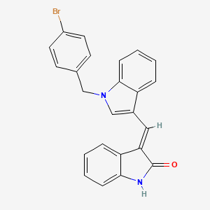 (3E)-3-{[1-(4-bromobenzyl)-1H-indol-3-yl]methylidene}-1,3-dihydro-2H-indol-2-one