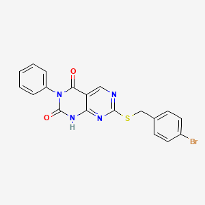 7-[(4-bromobenzyl)sulfanyl]-2-hydroxy-3-phenylpyrimido[4,5-d]pyrimidin-4(3H)-one