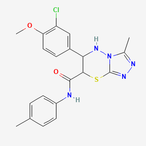 6-(3-chloro-4-methoxyphenyl)-3-methyl-N-(4-methylphenyl)-6,7-dihydro-5H-[1,2,4]triazolo[3,4-b][1,3,4]thiadiazine-7-carboxamide