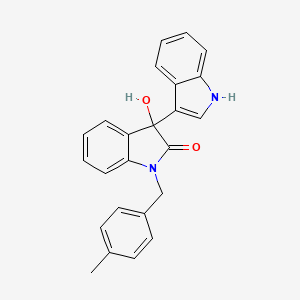 molecular formula C24H20N2O2 B11569547 3'-hydroxy-1'-(4-methylbenzyl)-1',3'-dihydro-1H,2'H-3,3'-biindol-2'-one 