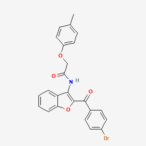 molecular formula C24H18BrNO4 B11569584 N-[2-(4-bromobenzoyl)-1-benzofuran-3-yl]-2-(4-methylphenoxy)acetamide 