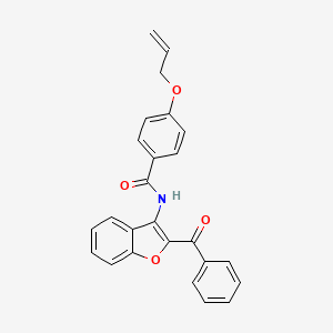 molecular formula C25H19NO4 B11569605 N-[2-(phenylcarbonyl)-1-benzofuran-3-yl]-4-(prop-2-en-1-yloxy)benzamide 