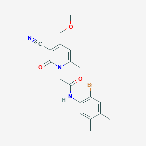 N-(2-bromo-4,5-dimethylphenyl)-2-[3-cyano-4-(methoxymethyl)-6-methyl-2-oxopyridin-1(2H)-yl]acetamide