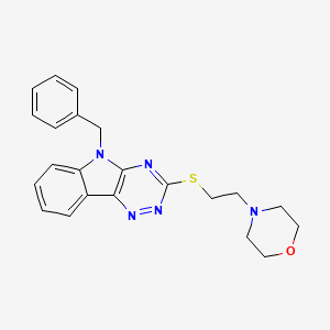 4-[2-({5-Benzyl-[1,2,4]triazino[5,6-B]indol-3-YL}sulfanyl)ethyl]morpholine