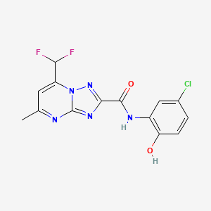 N-(5-chloro-2-hydroxyphenyl)-7-(difluoromethyl)-5-methyl-[1,2,4]triazolo[1,5-a]pyrimidine-2-carboxamide