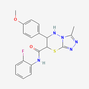 N-(2-fluorophenyl)-6-(4-methoxyphenyl)-3-methyl-6,7-dihydro-5H-[1,2,4]triazolo[3,4-b][1,3,4]thiadiazine-7-carboxamide