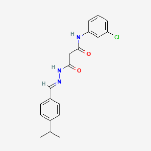 N-(3-chlorophenyl)-3-oxo-3-{(2E)-2-[4-(propan-2-yl)benzylidene]hydrazinyl}propanamide