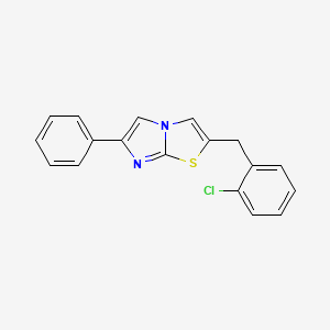 molecular formula C18H13ClN2S B11569650 2-(2-Chlorobenzyl)-6-phenylimidazo[2,1-b][1,3]thiazole 